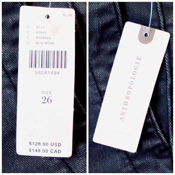 NWT Anthropologie High‎ rise Darted Skinny Jeans, 26 - Picture 9 of 14